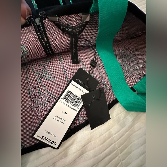 BCBGMAXAZRIA Floral Midi Knit Dress 👗 Medium ❤️ HL - Picture 14 of 14